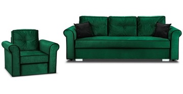 NOWOCZESNY ZESTAW DO SALONU SOFA I FOTEL MERIDA