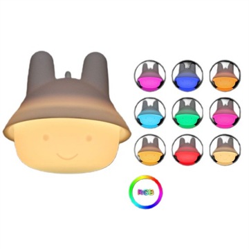 LAMPKA NOCNA LAMPA DLA DZIECI DO POKOJU WIELOKOLOROWA BUZIA 9 KOLORÓW LED