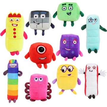 10 SZT Numberblocks Pluszowy Zabawki Maskotka
