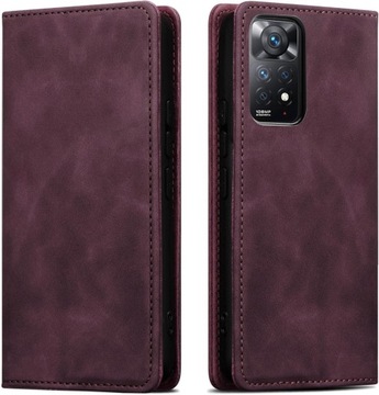 ЧЕХОЛ ИЗ МАГНИТНОЙ КОЖИ ОВЕЦЫ ДЛЯ XIAOMI REDMI ПРИМЕЧАНИЕ 11 PRO + СТЕКЛО