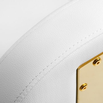 Косметический табурет AM-304G, белое золото