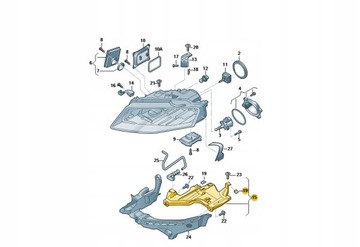 НАПРАВЛЯЮЩАЯ ФАРА ПРАВАЯ AUDI A4 A5 B8 8K0941454 ASO