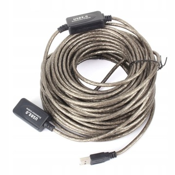 Активный удлинительный кабель USB 2.0, удлинитель 20 м