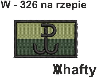 Flaga Polska Walcząca gaszona, naszywka na rzepie