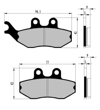 ПЕРЕДНИЕ ТОРМОЗНЫЕ КОЛОДКИ GILERA RUNNER FXR 180 2T FA194