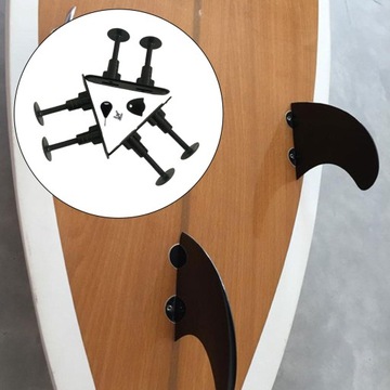 3x płetwa do deski surfingowej z miękkim kluczem i śrubami