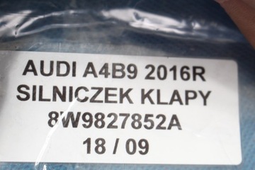 AUDI A4 B9 MOTOREK KRYT ELEKTRICKÉ PRAVÝ AVANT 2016R 8W9827852A