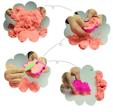 Piasek kinetyczny PIASKOWNICA kinetic sand zestaw XL FOREMKI dla dzieci 3kg