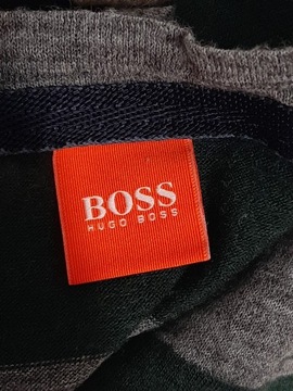 SWETER L XL XXL BOSS LOGO CIENKI SWETEREK BLUZKA MĘSKA DOPASOWANA NA XXL +