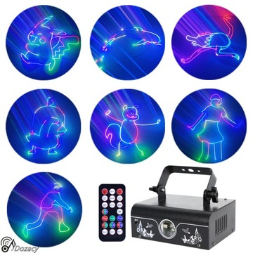 ANIMACYJNY PROJEKTOR LASEROWY OŚWIETLENIE DYSKOTEKOWE W POMIESZCZENIACH