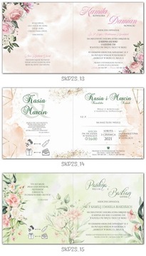 Геометрические свадебные приглашения на свадьбу BOHO HEARTS