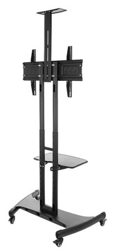 Stojak TV Podłogowy do Telewizora 32-70 cali z półkami Mobilny LED LCD