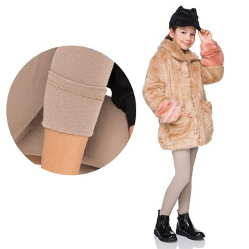 OCIEPLANE LEGGINSY POLAREM DZIEWCZĘCE GETRY - 98