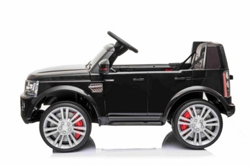 Детский электромобиль Land Rover Discovery Черный + Пульт дистанционного управления + Колеса EVA