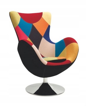 Wypoczynkowy fotel BUTTERFLY PATCHWORK HALMAR