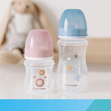Canpol Антиколик широкая бутылочка 240 мл ДЛЯ НОВОРОЖДЕННЫХ