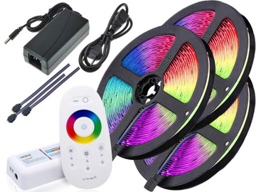 ZESTAW RGB 15M 450LED Pilot Radiowy Taśma 5050