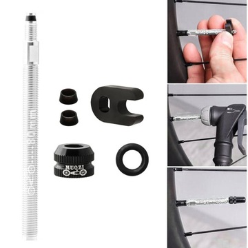 Вентиль для бескамерных шин, алюминиевая гайка штока, серебристый клапан 80 мм.