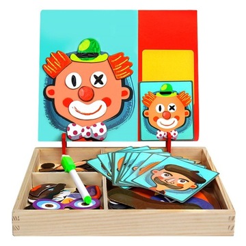 Kids Wooden Magnetic Drawing Board Toys human body