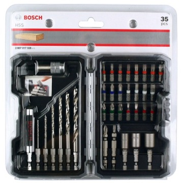 Набор сверл и бит из быстрорежущей стали PRO-MIX 35 предметов BOSCH