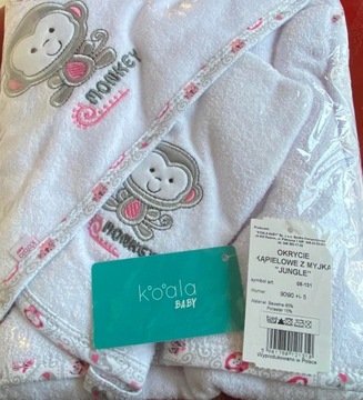 Okrycie kąpielowe z myjką JUNGLE KOALA BABY