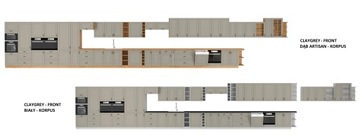 Кухонный шкаф верхний 60х90 серый CLAYGREY SPRING