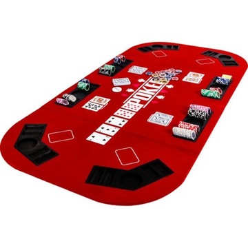 Складной коврик для покера - красный
