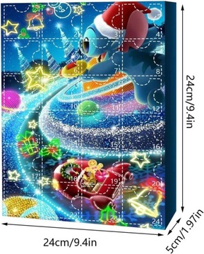 ИГРУШКА АДВЕНТ-КАЛЕНДАРЬ ВЫШИВКА ФИГУРКИ 24 ШТ.