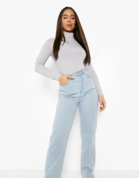 БОДИ В РЕБРИКУ С ДЛИННЫМ РУКАВОМ GOLF CLASSIC FIT BOOHOO 40