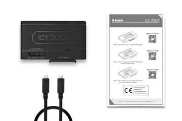 Адаптер ICY DOCK USB 3.2 Gen 2 (Type-C) на 2,5-дюймовый SSD/HDD SATA и NVM M.2