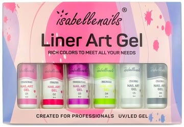 НАБОР ДЕКОРАТИВНЫХ ГЕЛЕЙ, ТОНКИЕ ЛИНИИ, НАБОР 6 ЦВЕТОВ