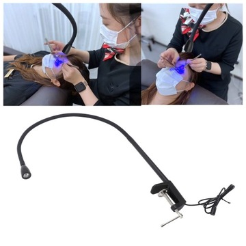 УФ-лампа для наращивания ресниц, длина волны от 395 до 400 нм, светодиодная УФ-лампа на гибкой шее