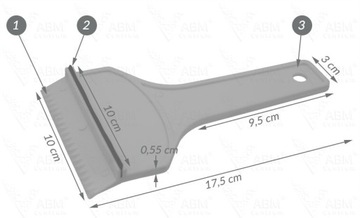 СКРЕБОК ЛОПАТА СКРЕБОК ДЛЯ ЛЬДА 17 см С ЛАСТИКОМ C