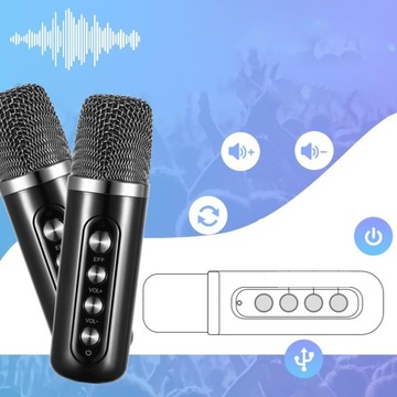 przenośny głośnik 5.0 z 2 mikrofonami bezprzewodowymi głośnik Bluetooth