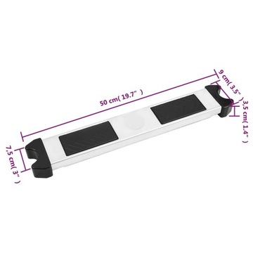 vidaXL Ступенька для бассейна 50x9x3,5 см, нержавеющая сталь 304