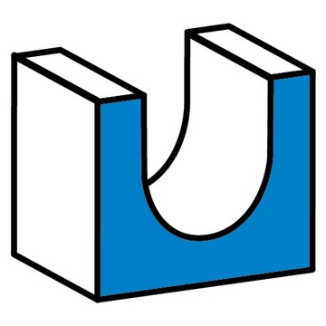 Фреза длинная U-образная пазовая, HM, 25,4 x 22,5 мм, t