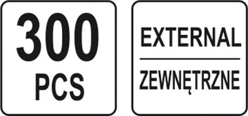 Наружные стопорные кольца, комплект 300 шт, YATO