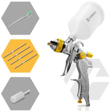 HVLP PAINTING PISTOL + PACKAGE SET 4x 1.3 1.4, 1.7, 2.0 сопла