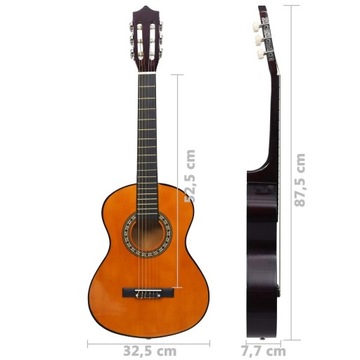 Gitara akustyczna klasyczna dla początkujących i dzieci 1/2, 34