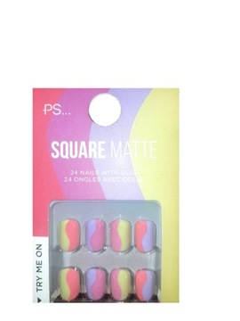 Tipsy sztuczne paznokcie Primark 24 szt. matowe