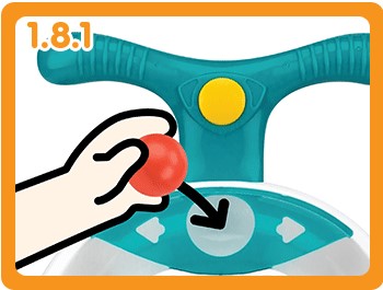 Jeździk z zabawkami pchacz interaktywny chodzik dla maluchów