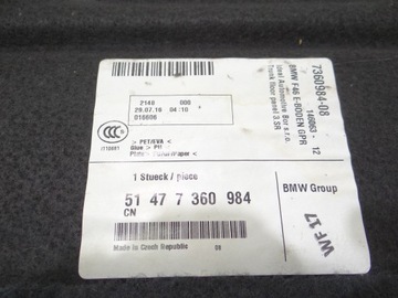 KRYT PŘIHRÁDKY KUFRU BMW F46 7360984