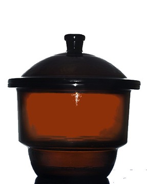 Eksykator szklany fi 180 mm bez tubusa oranżowy
