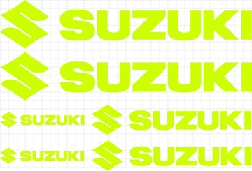 Наклейки SUZUKI фольгированные флуоресцентные цвета