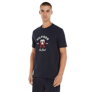 TOMMY HILFIGER KOSZULKA MĘSKA T-SHIRT GRANATOWA L