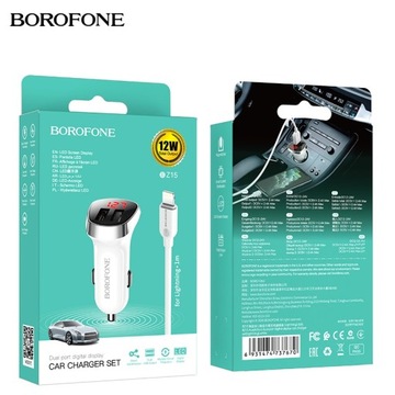 Автомобильное зарядное устройство Borofone 2xUSB 2,4А с кабелем