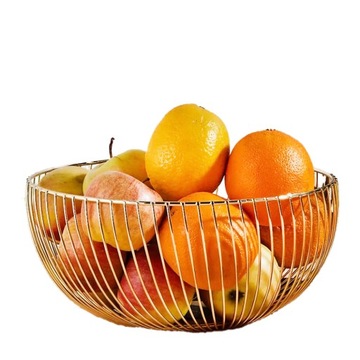 Złoty koszyk misa na owoce metalowy organizer Altom Design 25,5 cm