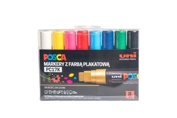 Marker Posca Zestaw PC-17K 8 szt w ETUI mazak