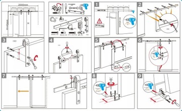 АМАРНАЯ ДВЕРЬ LOFT РЕТРО СИСТЕМА РАЗДВИЖНЫХ ДВЕРЕЙ 3м