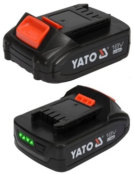 YATO LI-ION BATTERY 2Ah 2шт. Индикатор заряда + двойное зарядное устройство